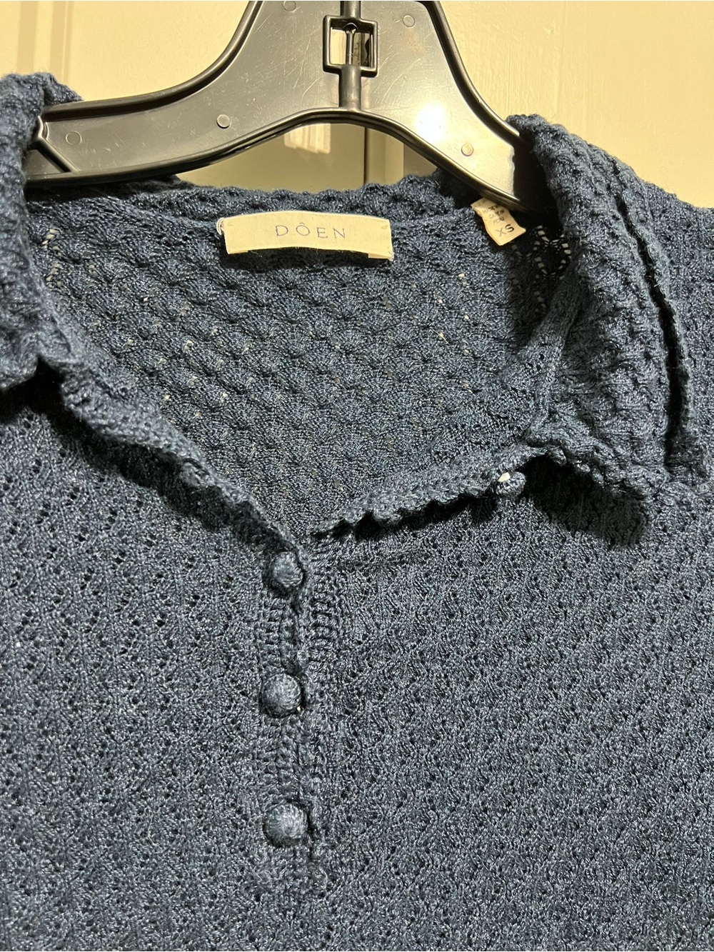 Blue Doen Henley Top - Picture 3 of 6